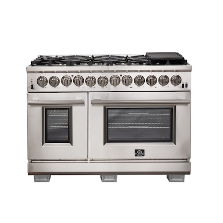 Forno Capriasca Titanium Professional 48In. Freestanding Dual Fuel Range FFSGS6187-48